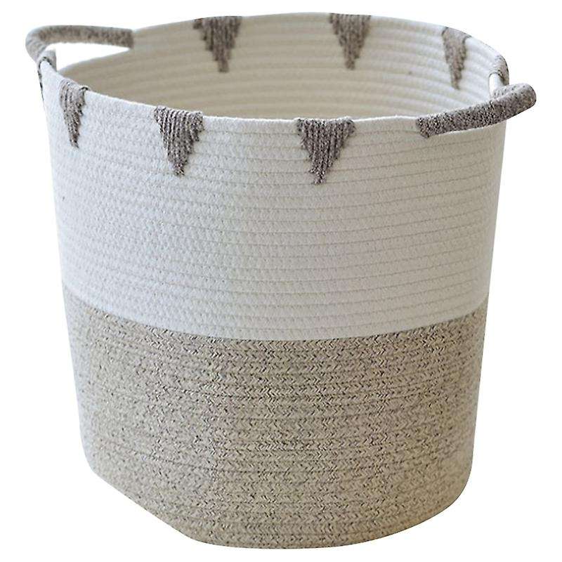 Woven Basket Cotton Rope Toy Laundry Storage Basket Storage Bins, B