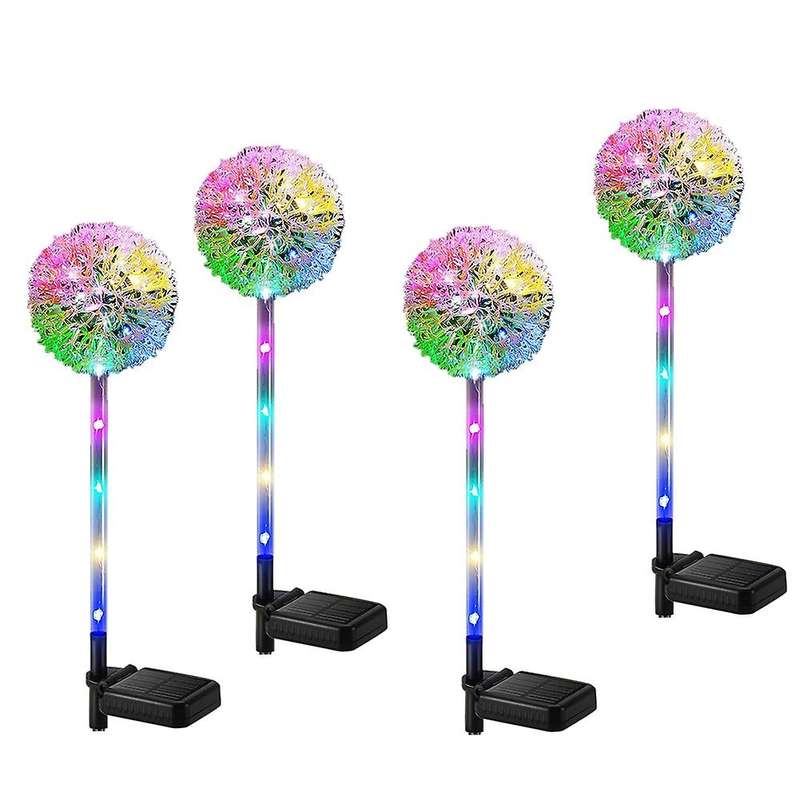 4 Packs Solar Lights for Outdoor,decoration Dandelion,flower Lamp