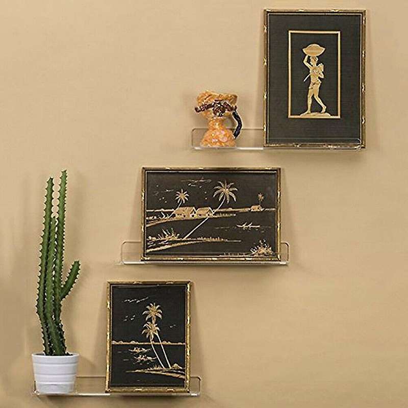 3xclear Acrylic Book Photo Display Rack Wall Mount Office Organizer