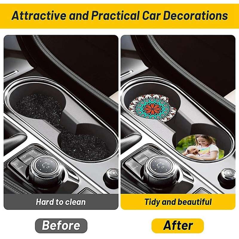 Car Coasters Blanks for Thermal Sublimation Diy Crafts Cup Holders