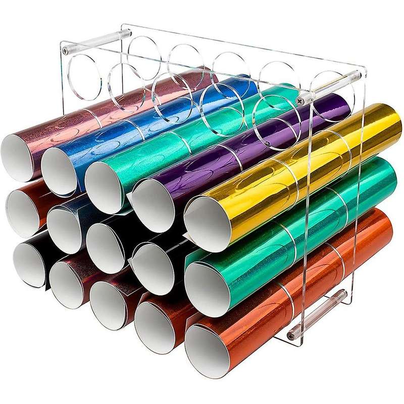 2-pack 20-holes Acrylic Storage Rack for Craft Room Clear Holder