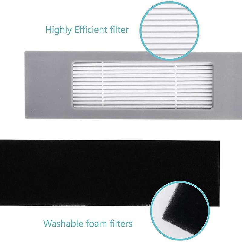Roller Brush Filters Kit for Ecovacs Deebot Ozmo T8 T8 Aivi Cleaner