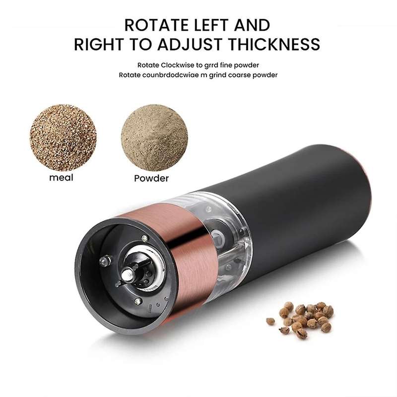 2pcs Automatic Salt Pepper Grinder Electric Spice Mill -white