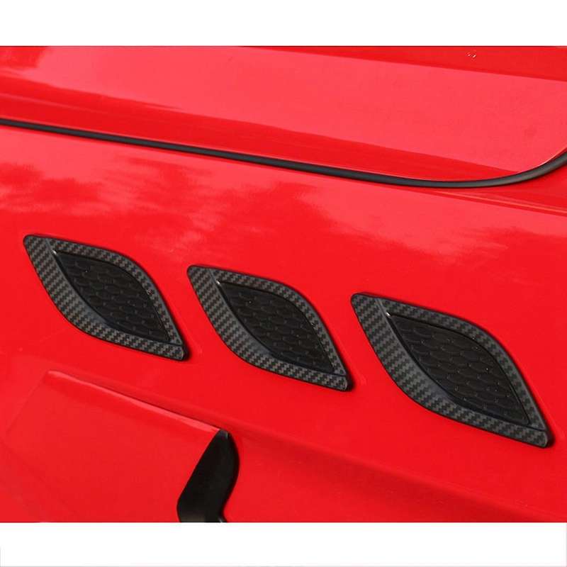 Carbon Fiber Car Cover Detector Front Side Foliage Leaf Fender Vent