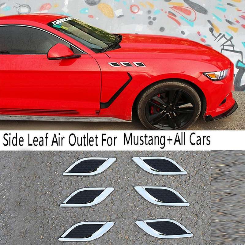 Chrome Car Cover Detector Front Side Foliage Leaf Fender Vent Trim