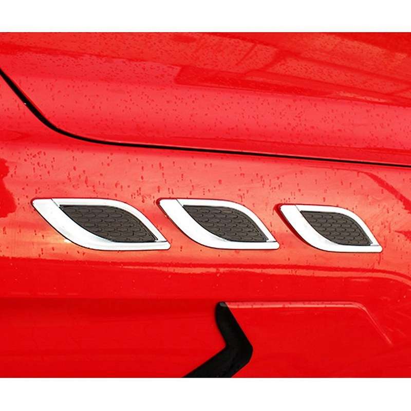 Chrome Car Cover Detector Front Side Foliage Leaf Fender Vent Trim