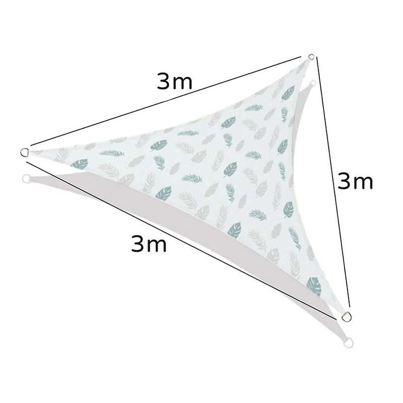 3x3m Garden Swimming Pool Printing Sunshade Sail Courtyard Triangle