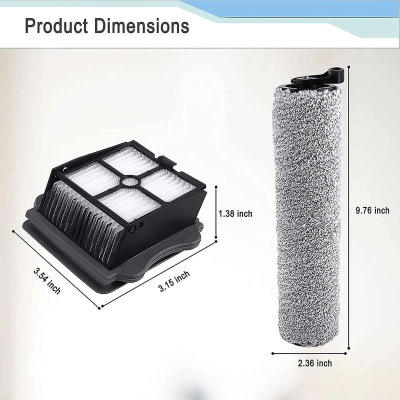 10 Pcs Replacement Brush Roller Vacuum Hepa Filter Kit