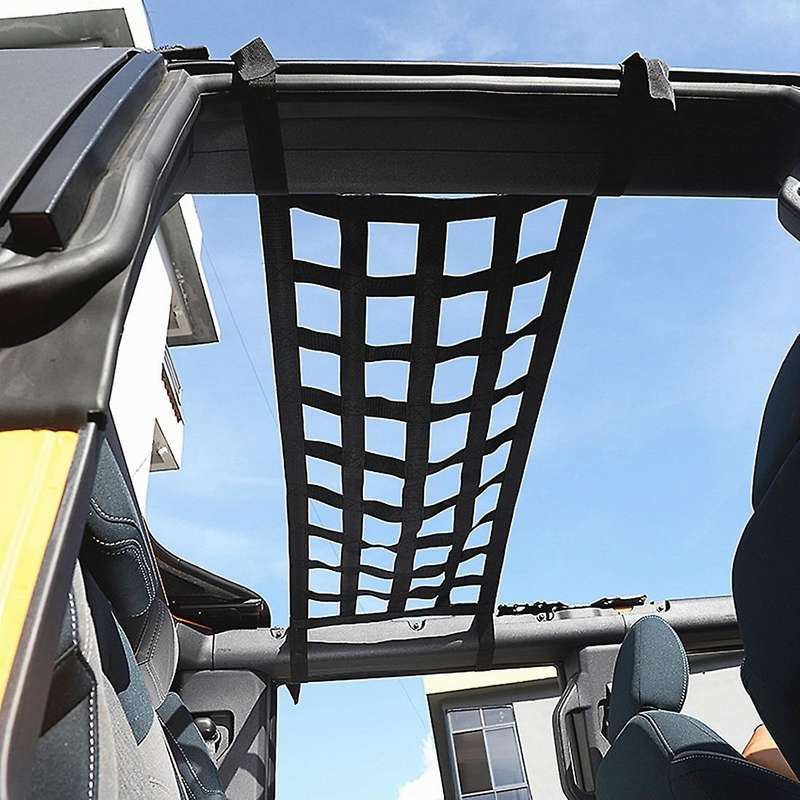 Roof Top Netting Hammock for Ford Bronco 2021 2022, Black