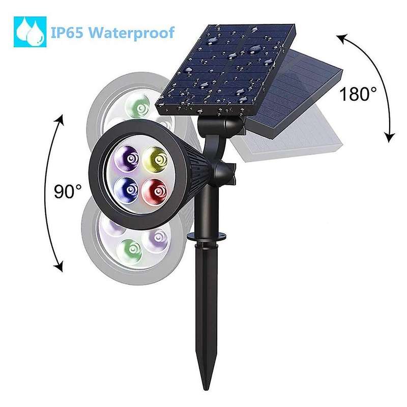 Solar Spot Lights Outdoor Solar Lights Colored Adjustable