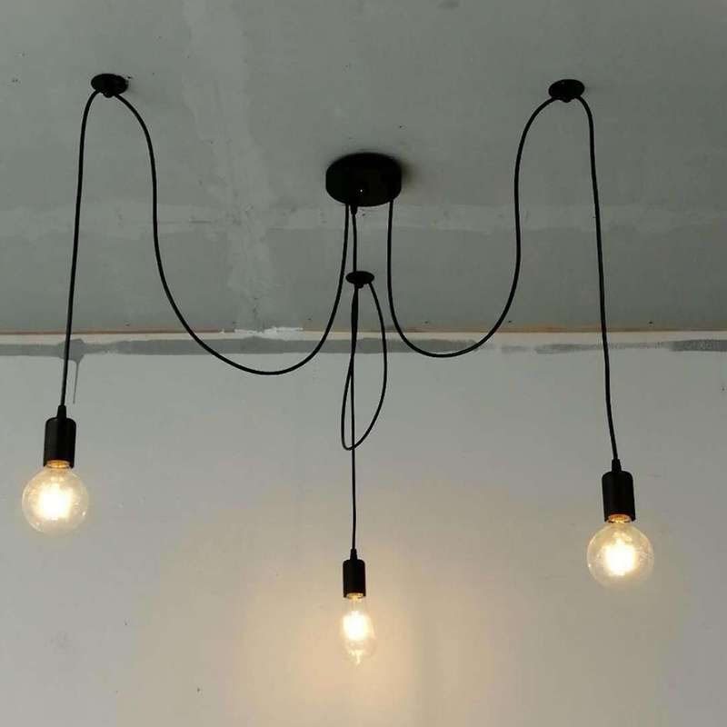 Retro Nordic Living Room Cafe Restaurant Decoration Chandelier 5-head