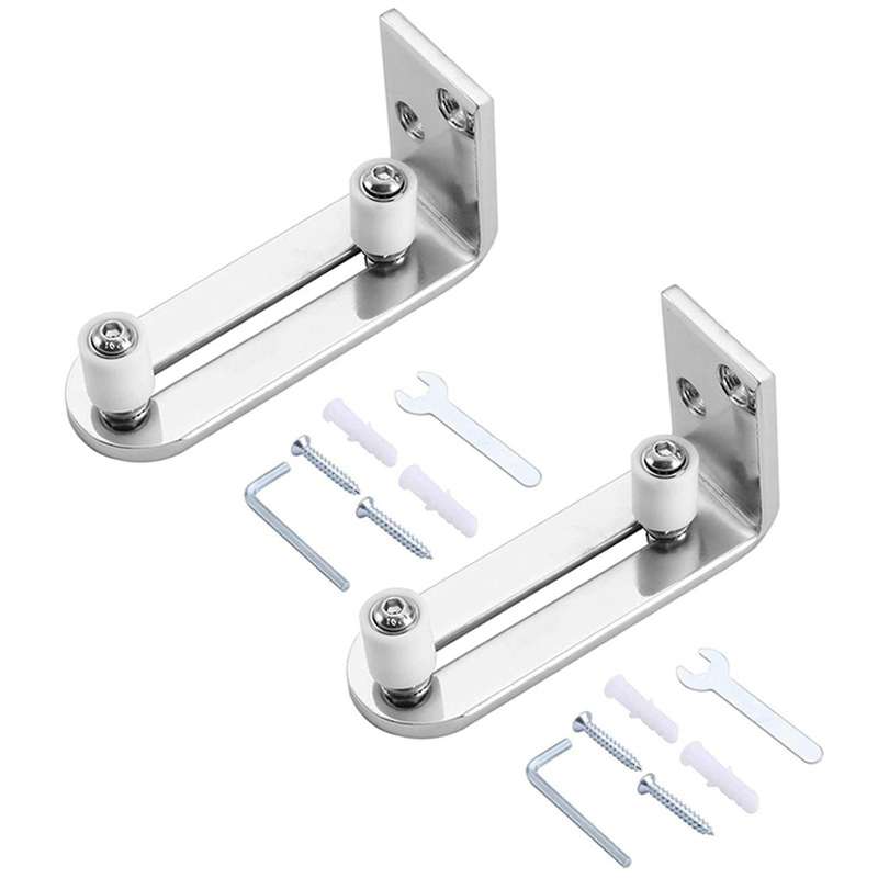 Chrome Sliding Barn Door Floor Guide Ball Bearings for All Size Door