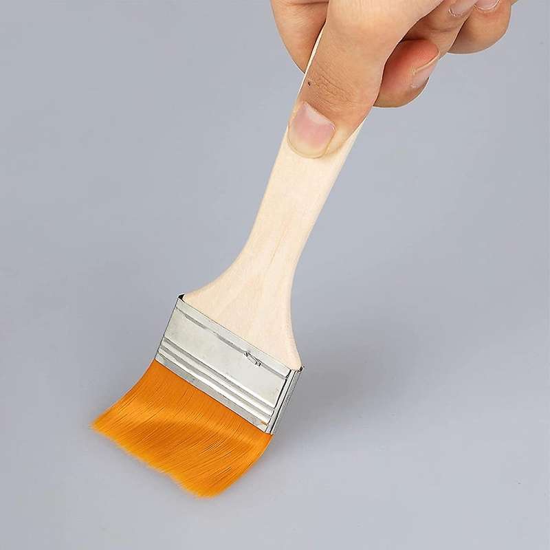 100-piece Nylon Paint Brush Set with Wooden Handle, Brush