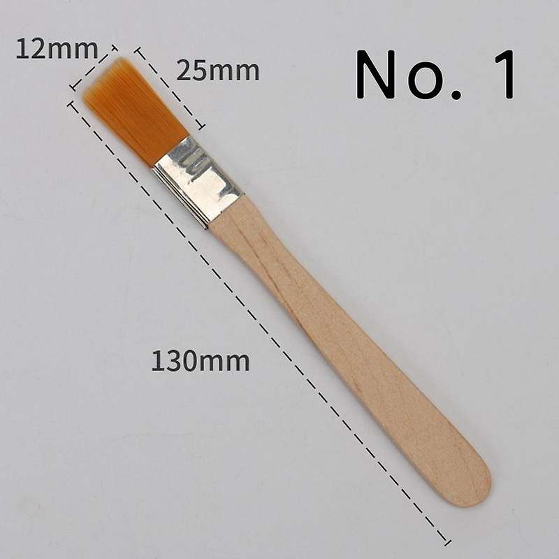 100-piece Nylon Paint Brush Set with Wooden Handle, Brush