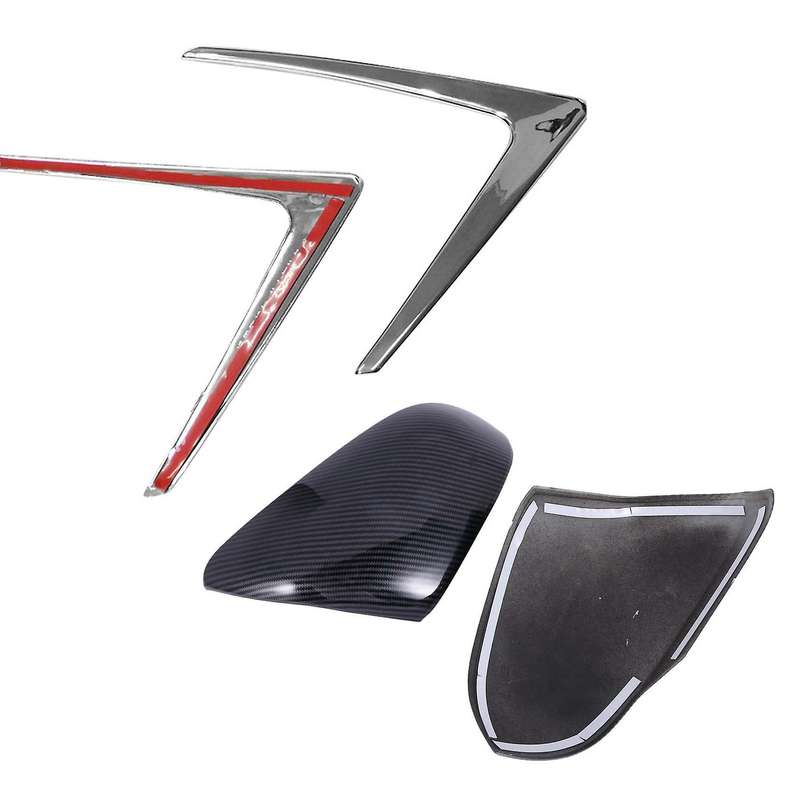 Chrome Head Light Front Lamp Triple-cornered Trim Cover