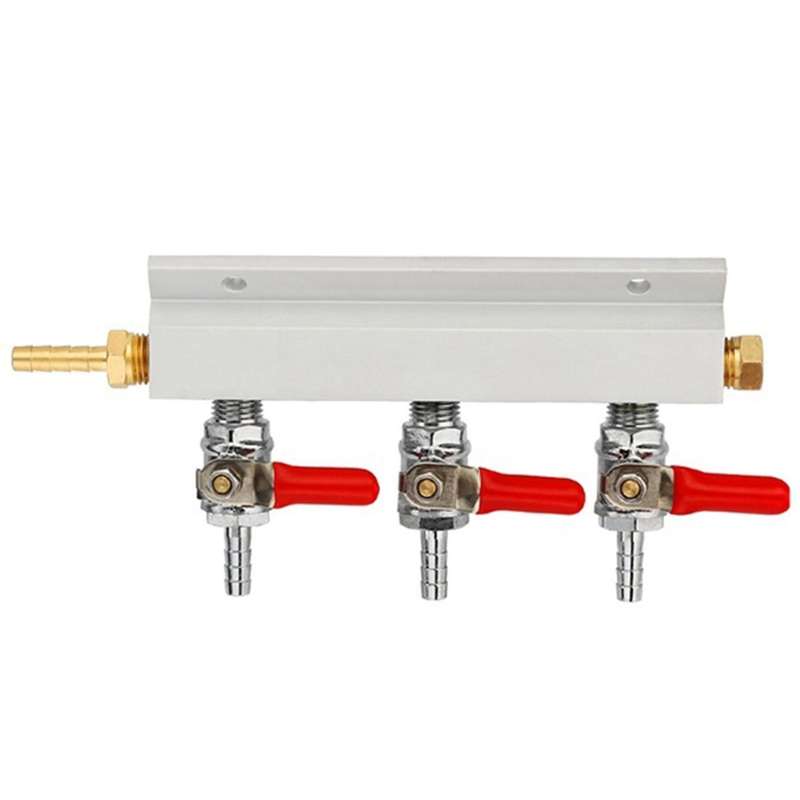 3-way Co2 Air Distribution Manifold Beer Barrel with Check Valve