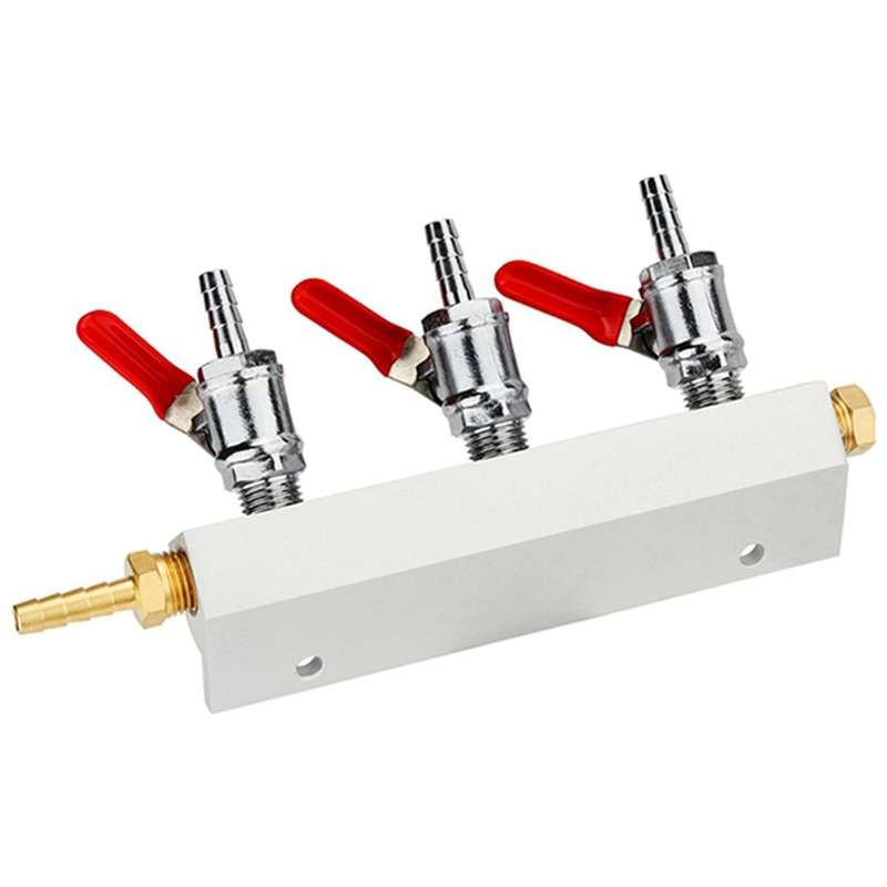 3-way Co2 Air Distribution Manifold Beer Barrel with Check Valve
