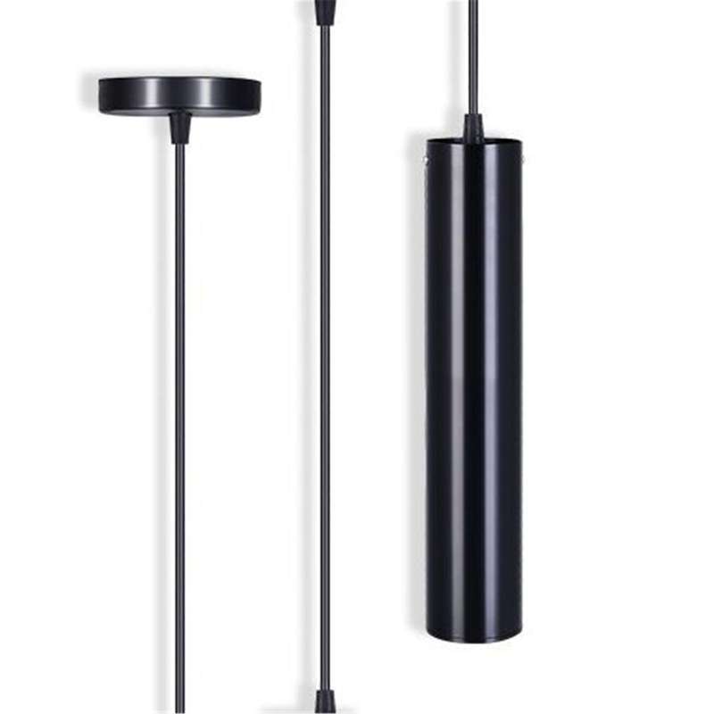 Black Warm White Led Cob Spotlights Long Tube Lamp Cylindrical