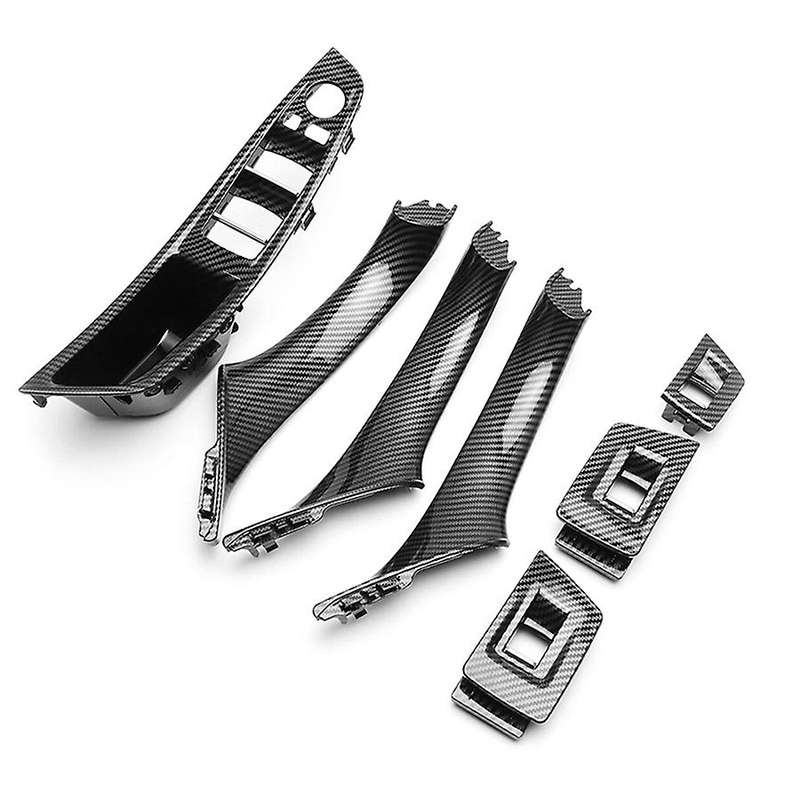 Car Inner Handle For-bmw F10 F11 Door Cover Carbon Fiber Holder