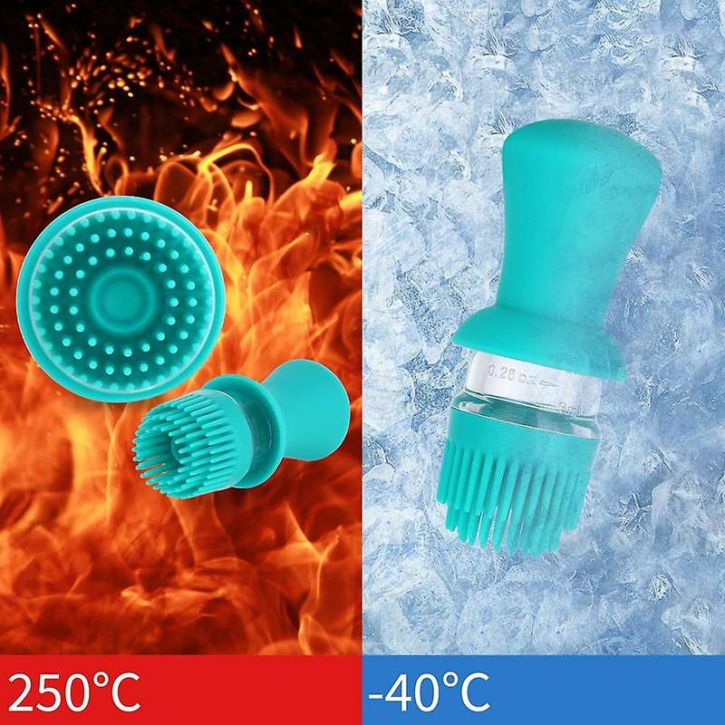3 In 1 Olive Oil Dispenser Bottle with Brush, for Cooking,bbq,green