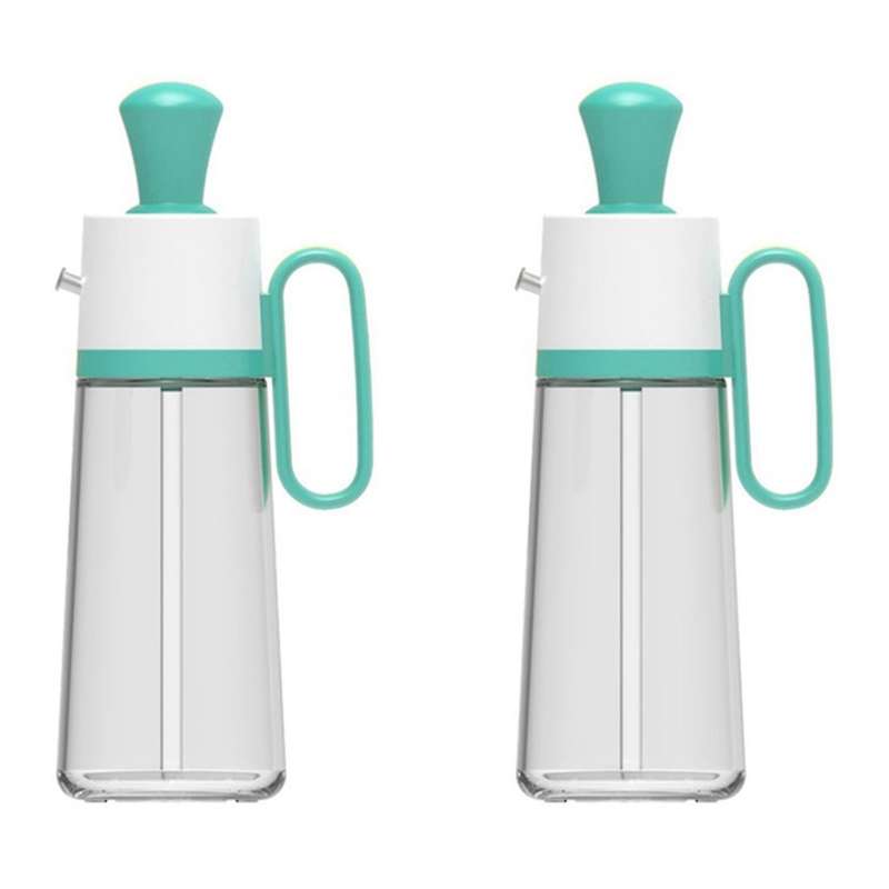 3 In 1 Olive Oil Dispenser Bottle with Brush, for Cooking,bbq,green