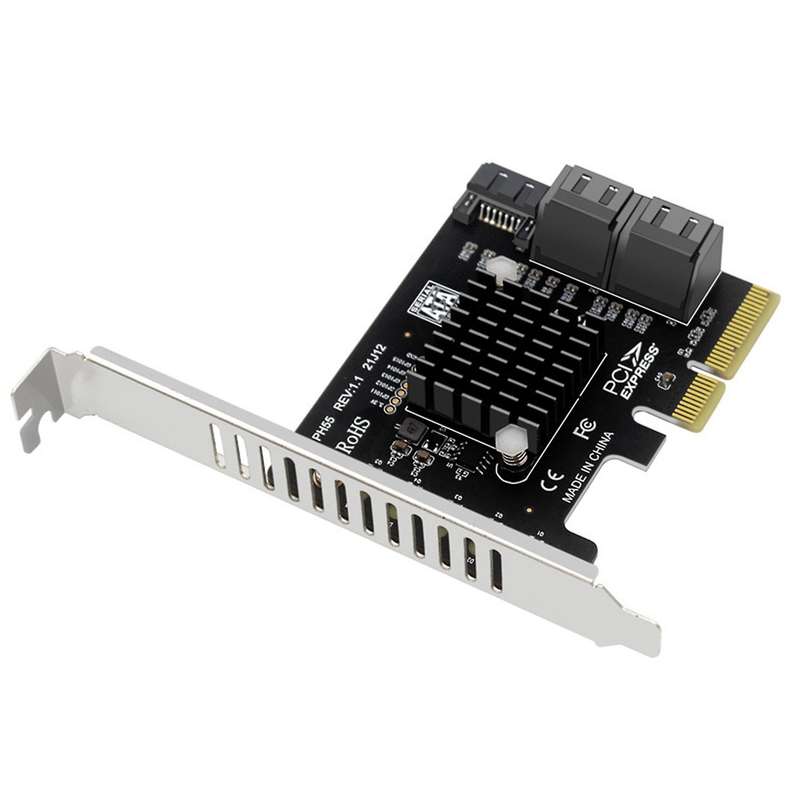 Pci-e to Sata Adapter Card 5 Ports for Pci-e X4 Plug and Play