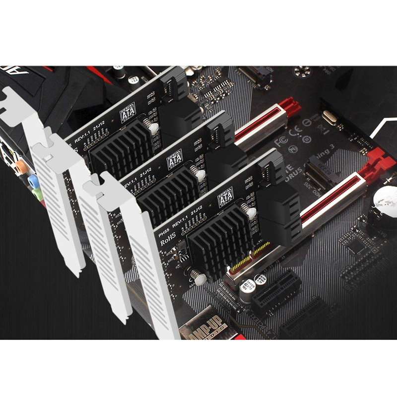 Pci-e to Sata Adapter Card 5 Ports for Pci-e X4 Plug and Play