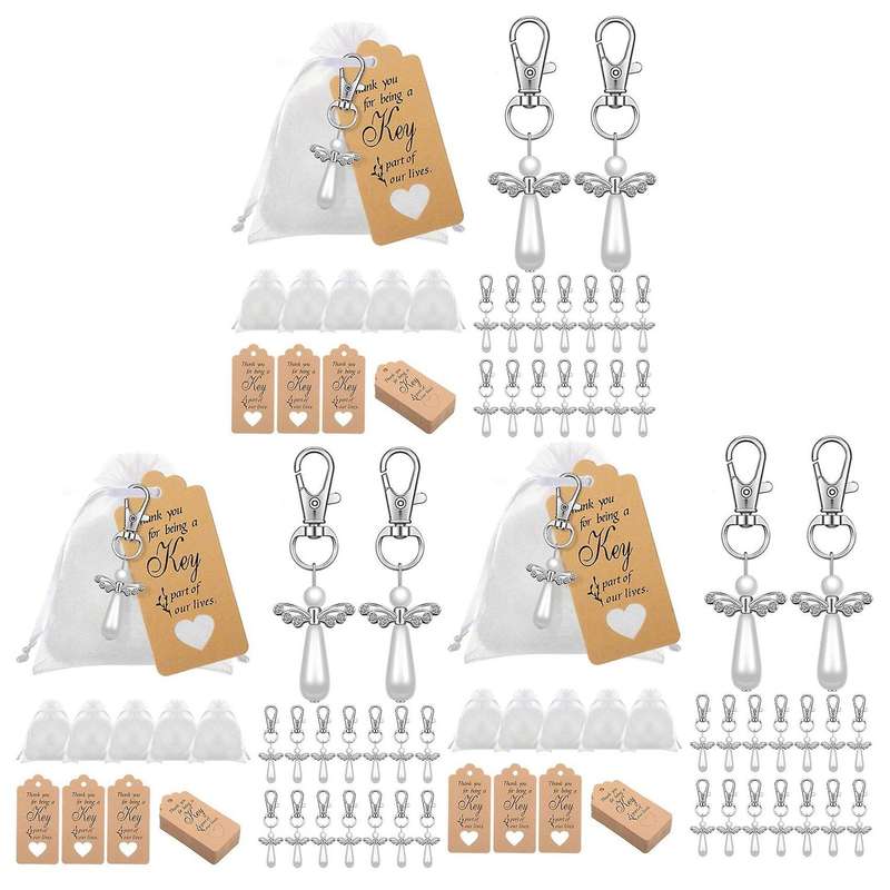 20pcs Thank You Gift Angel Keychains for Baby Birthday Giveaway