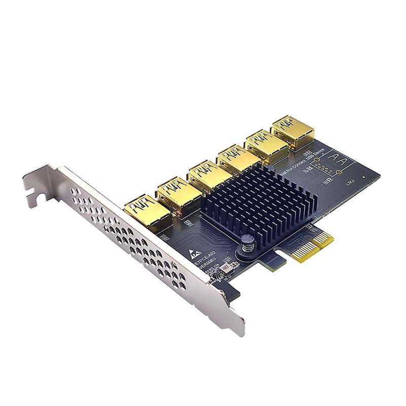 Pci-e to Pci-e Adapter 1 Turn 6 Pci-express Slot for Btc Mining