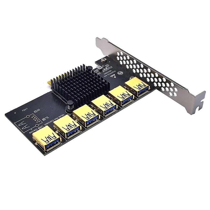 Pci-e to Pci-e Adapter 1 Turn 6 Pci-express Slot for Btc Mining