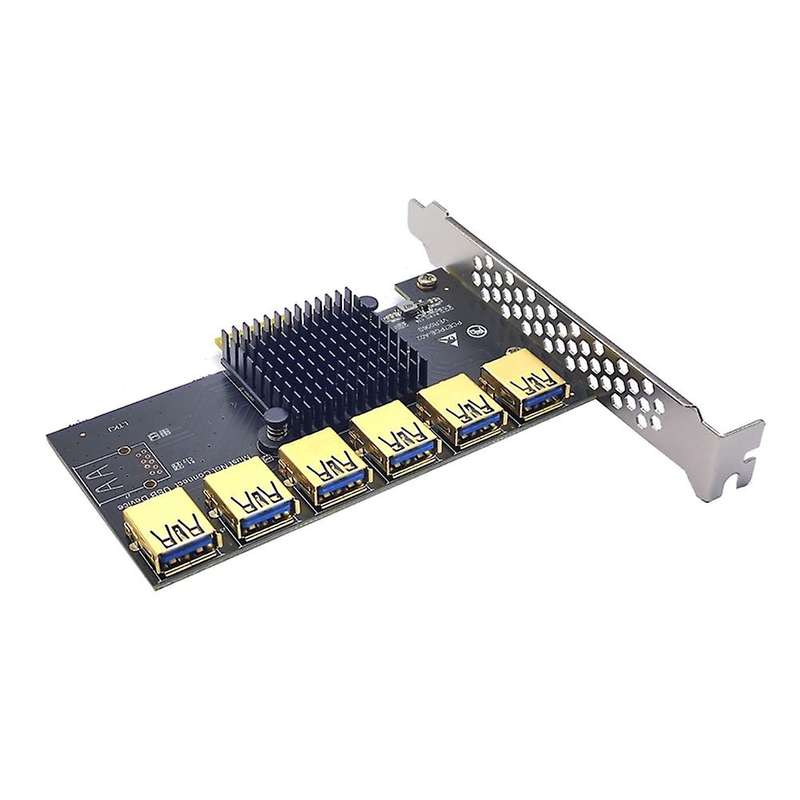 Pci-e to Pci-e Adapter 1 Turn 6 Pci-express Slot for Btc Mining