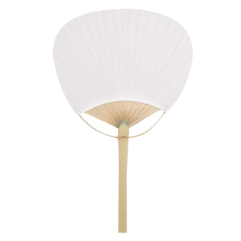 20pcs Pure White Bamboo Handle Blank Calligraphy Painting Blank Fan