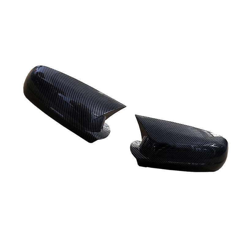 Car Carbon Fiber Ox Horn Rearview Side Mirror Shell Sticker