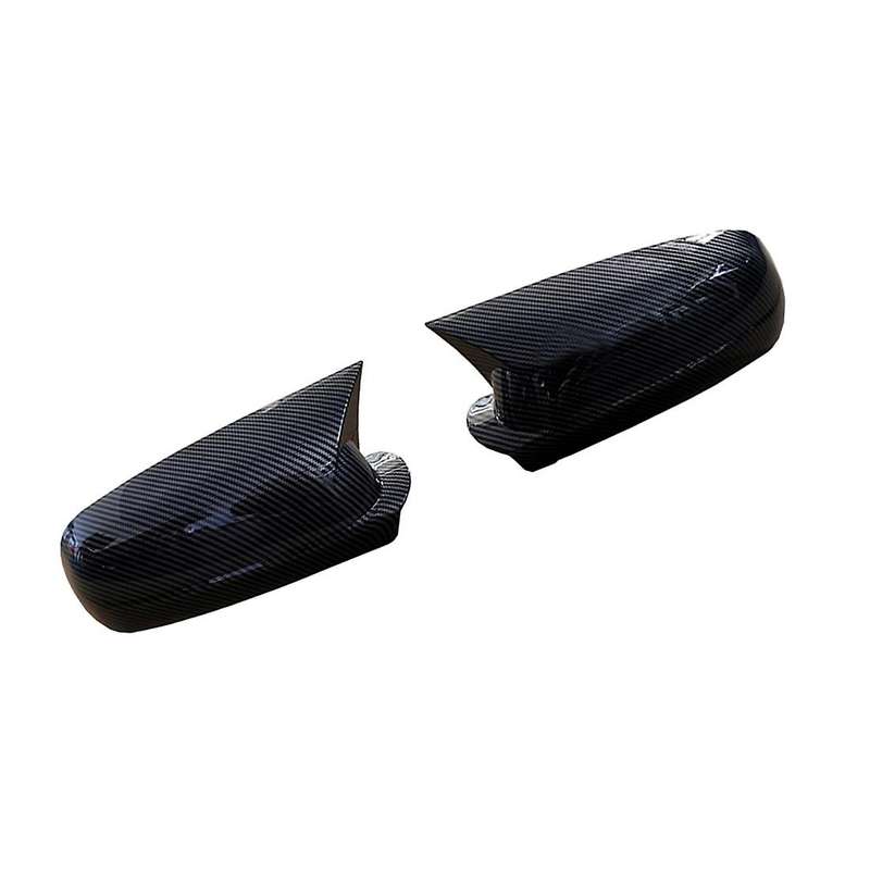 Car Carbon Fiber Ox Horn Rearview Side Mirror Shell Sticker