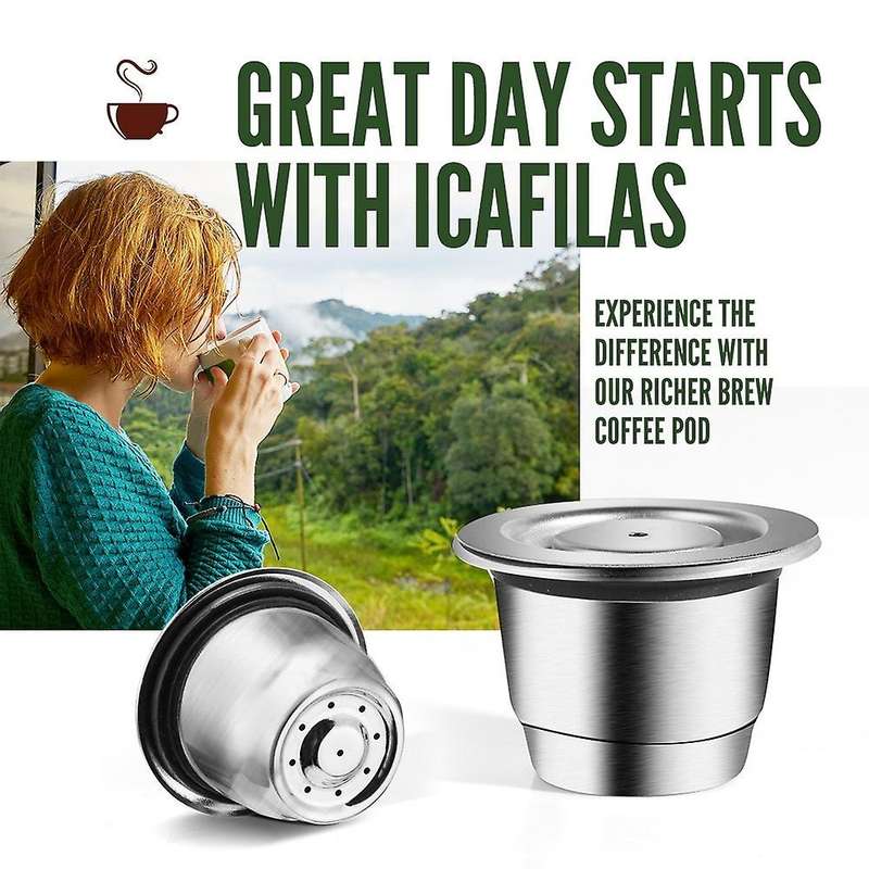Stainless Steel Refillable Reusable for Nespresso Coffee Capsule