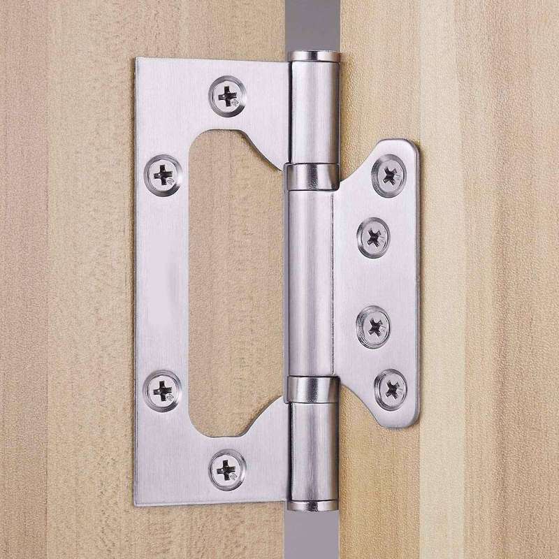 6pcs Door Hinges Stainless Steel Ball Bearing Mute Hinges with Screws