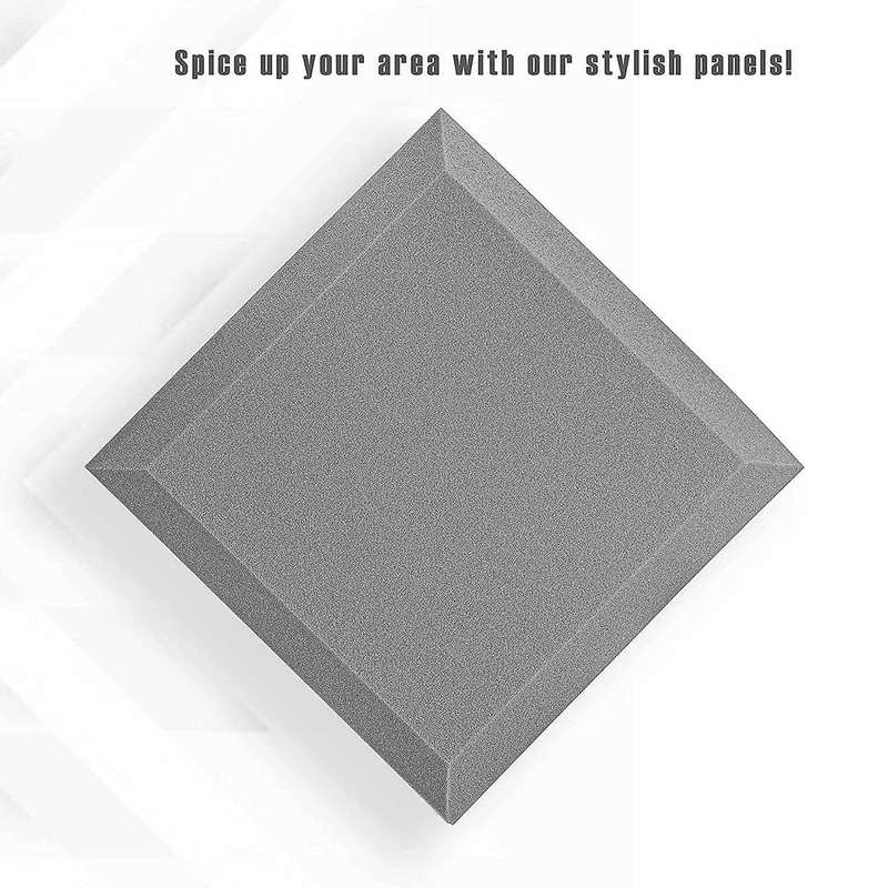 12pack Acoustic Foam Panels,3d Beveled Wedge Tiles,sound Panels
