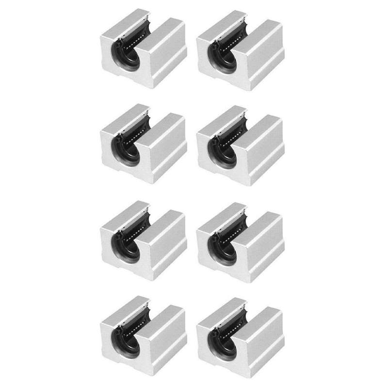 4pcs 12mm/0.47inch Sbr12uu Aluminum Open Linear Router Motion Bearing