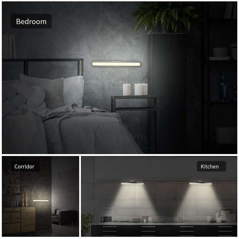 2x Usb Rechargeable 16 Led Wardrobe Stick Lights,magnetic