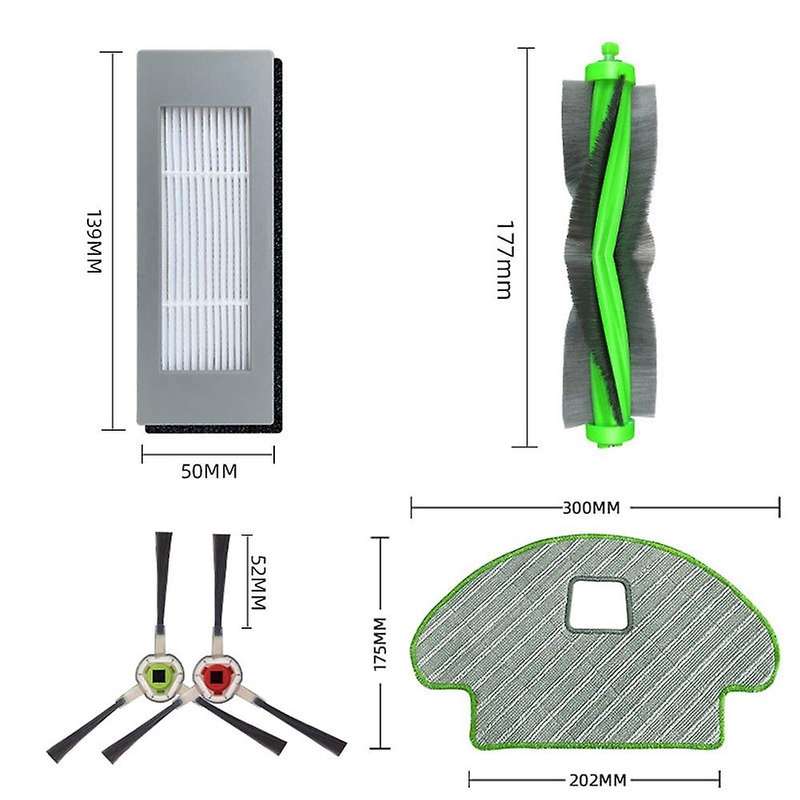 Main Side Brush Hepa Filter Mop Cloths Rag for Irobot Roomba R113840