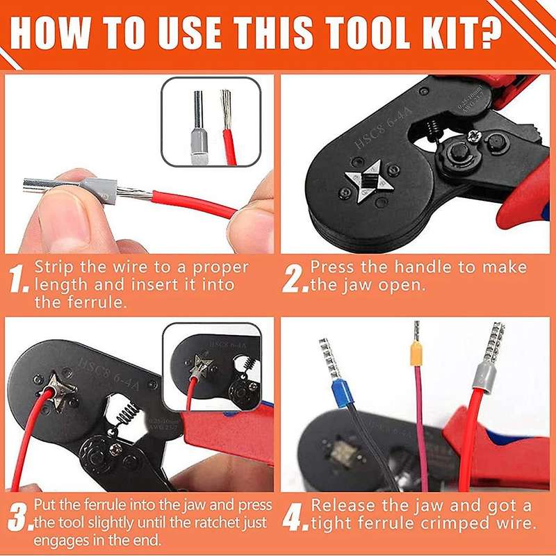 Awg23 Adjustable Ratchet Wire Crimping Plier
