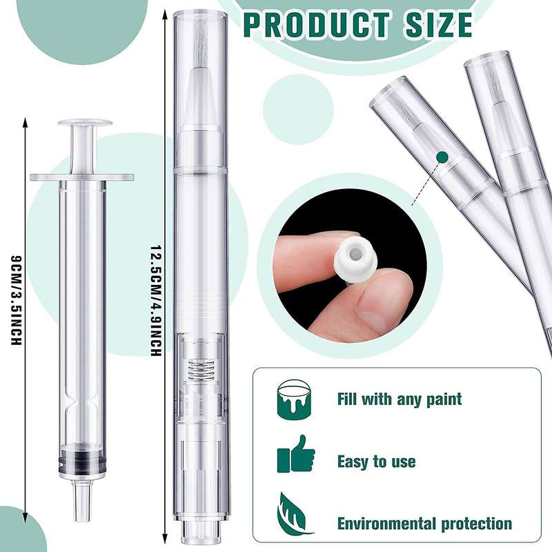 48 Pcs Paint Touch Up Pen Transparent Paint Pen Empty Oil Pen