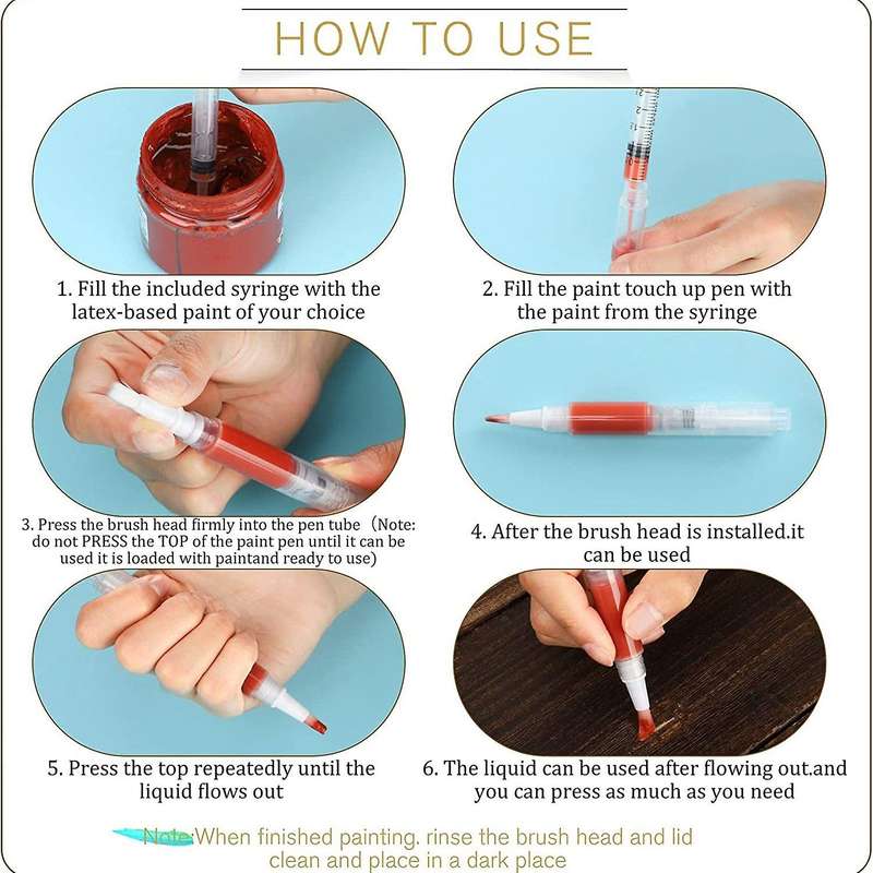 48 Pcs Paint Touch Up Pen Transparent Paint Pen Empty Oil Pen