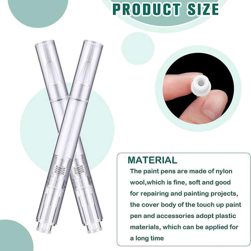 48 Pcs Paint Touch Up Pen Transparent Paint Pen Empty Oil Pen