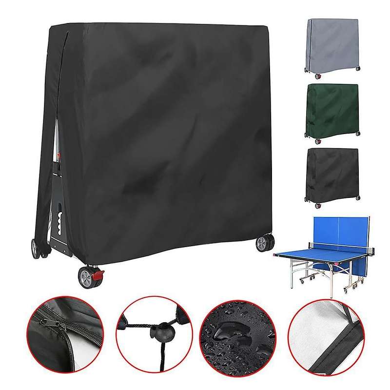 Folding Ping Pong Table Cover Dust Proof Table Protector,black
