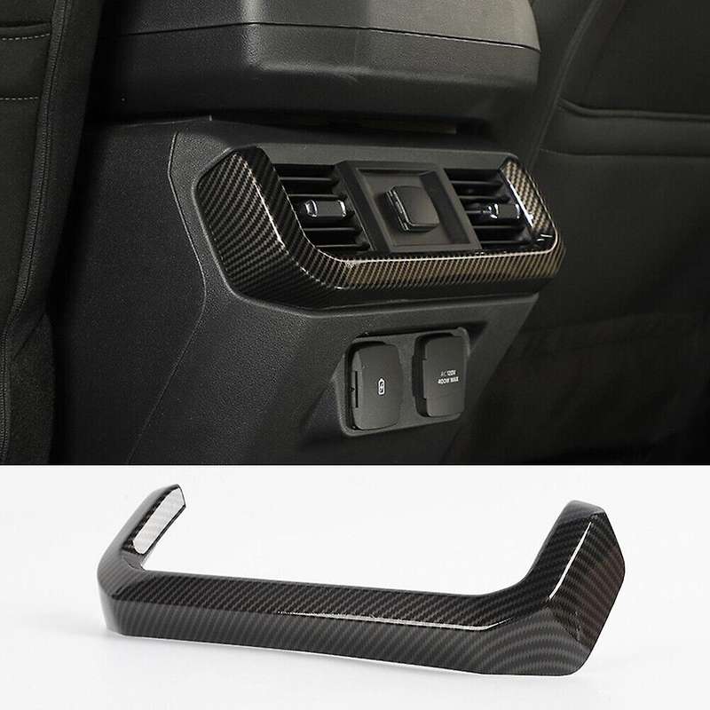Rear Air Vent Outlet Panel Frame Trim for Ford F150, Abs Carbon Fiber