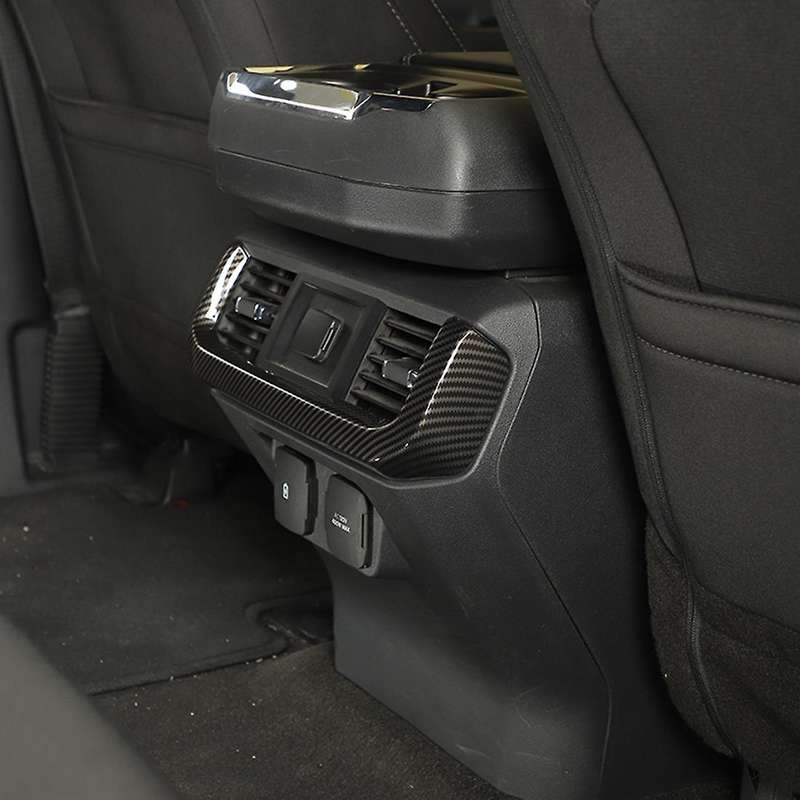 Rear Air Vent Outlet Panel Frame Trim for Ford F150, Abs Carbon Fiber