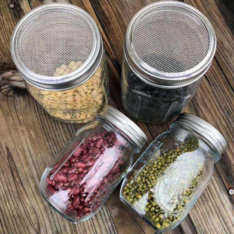 Sprouting Jar with Screen Lid Wide Mouth Quart Mason Sprouter