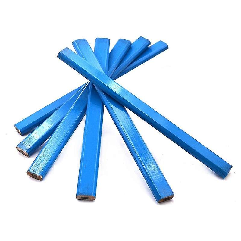 72pcs Hb ( 2) Medium Carpenters Pencil Set Blue with 2 Sharpeners