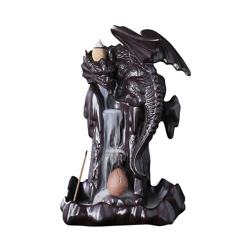 Dragon Burner Ceramic Smoke Backflow Incense Holder Aromatherapy